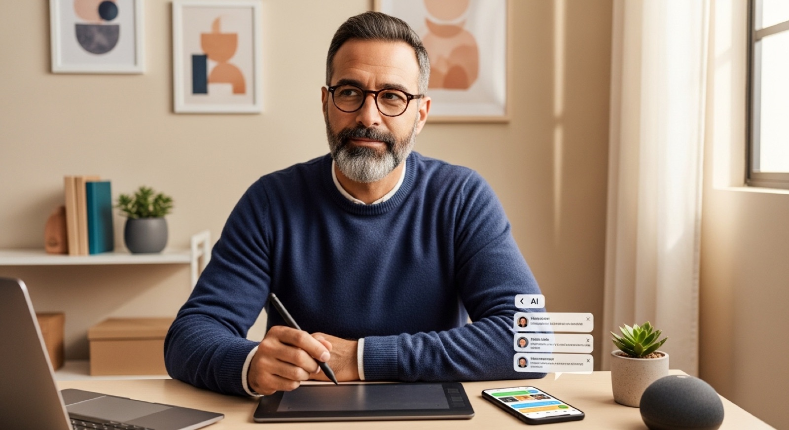 Sergio Jiménez Mazure trabajando con IA