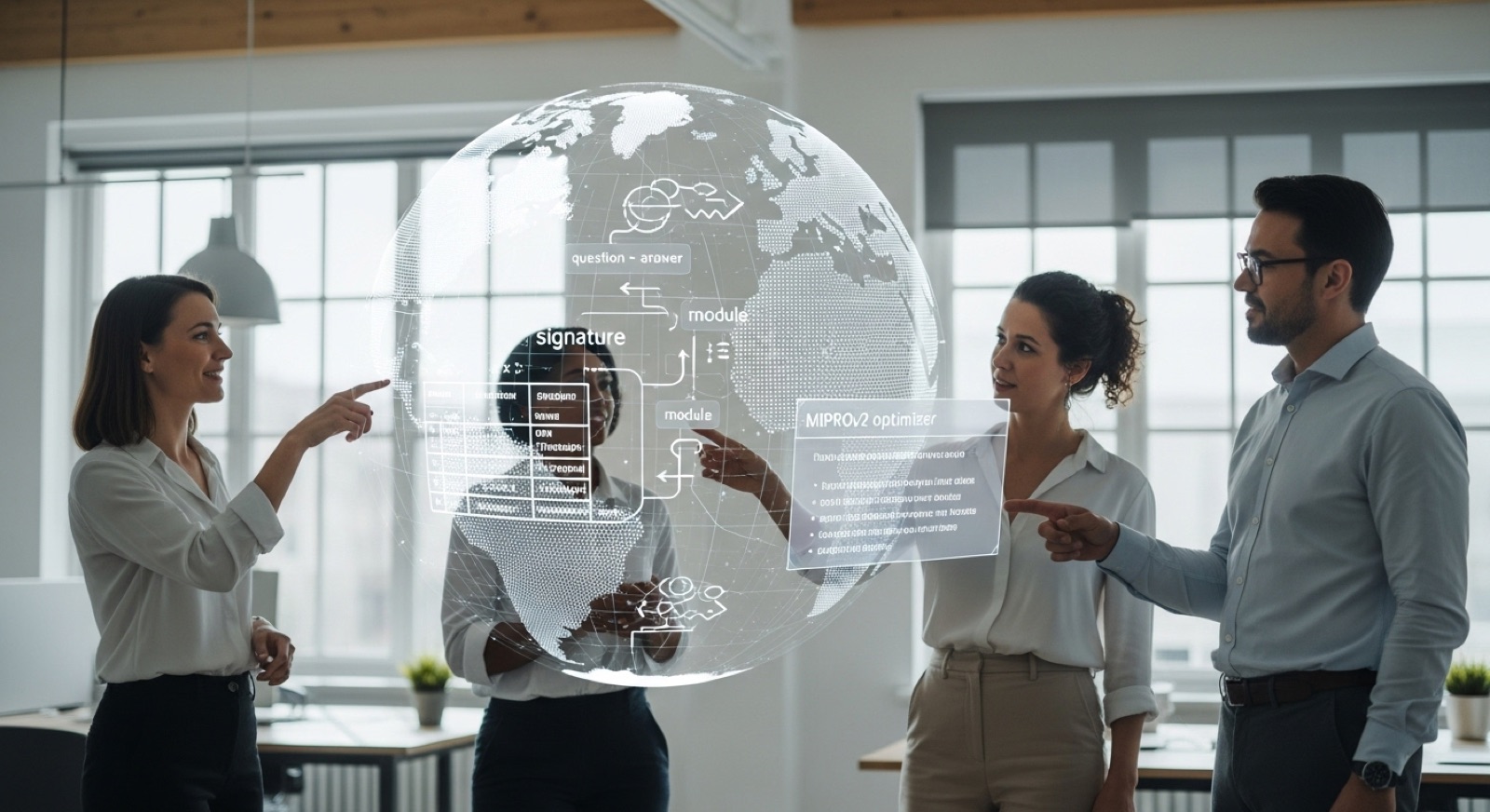 Estrategia con DSPy: el modelo escribe el prompt y el equipo se centra en el objetivo