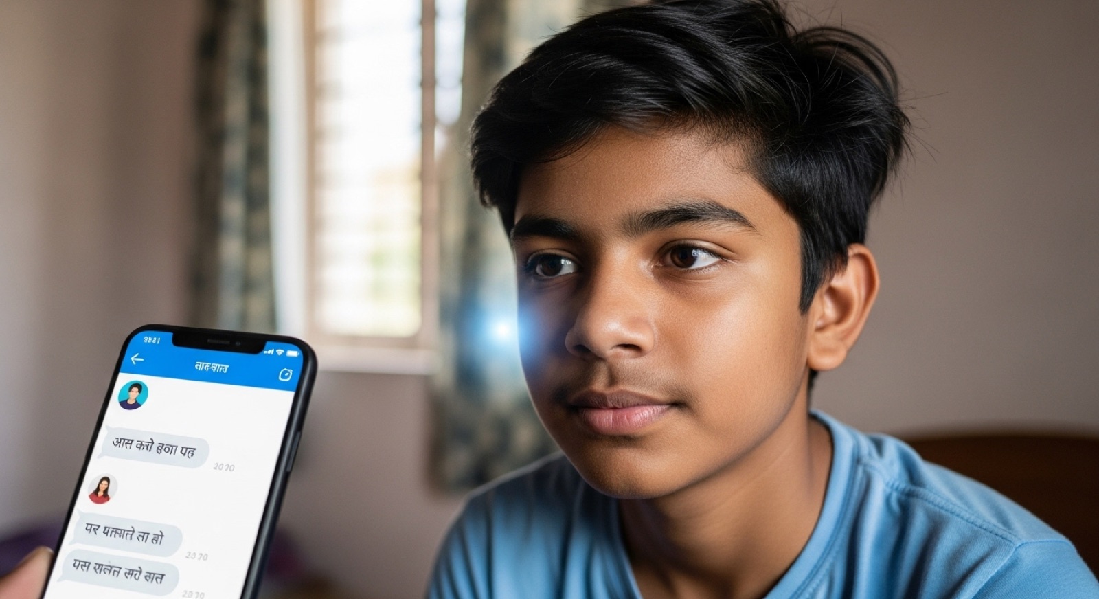 Ilustración: ecosistema híbrido de apoyo digital y humano para adolescentes
