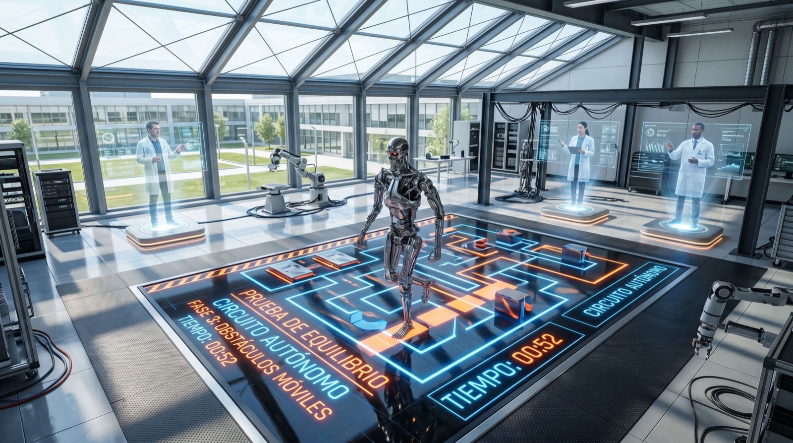 Robot humanoide y control en tiempo real: sensores, energía y equilibrio