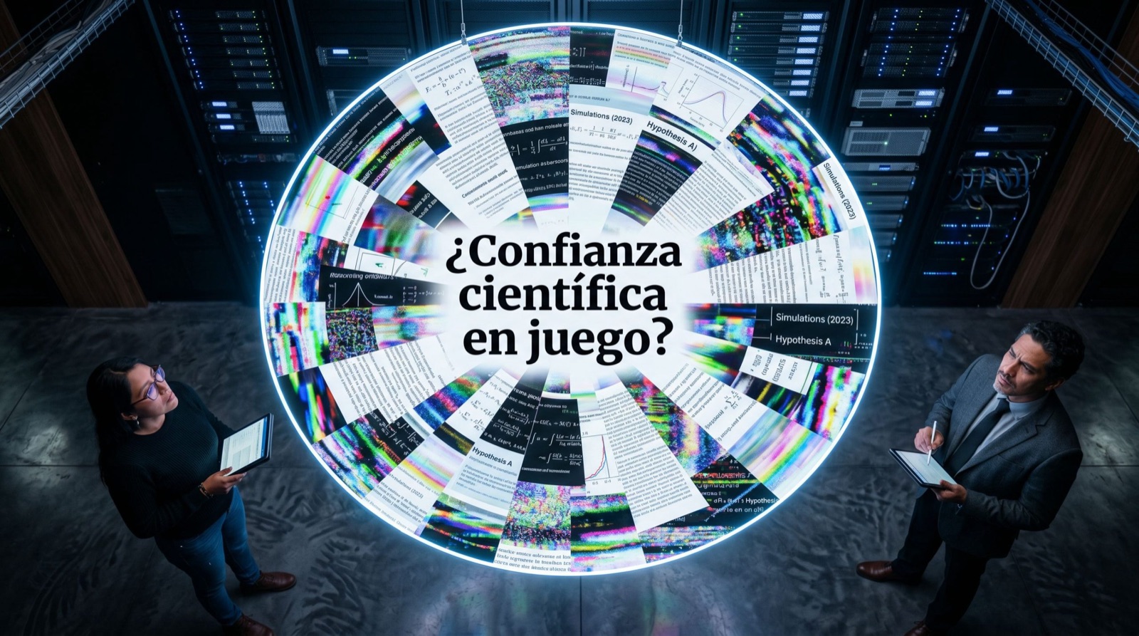 Imagen sobre revisión, investigación y validación del conocimiento en la era de la IA